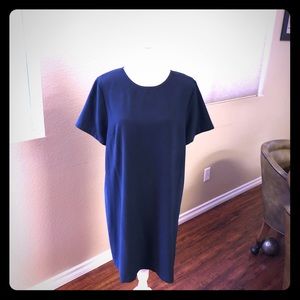 Felicity & Coco Crepe Shift Dress Navy